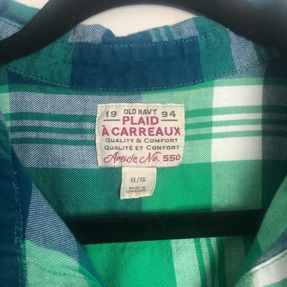 Old Navy Button Down Plaid Shirt - Picture 2 of 9